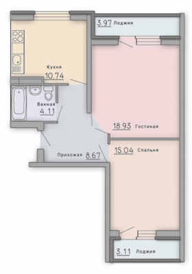 2-����. �������� 57,49 ��.�. �� ���� 2 070 000 ������