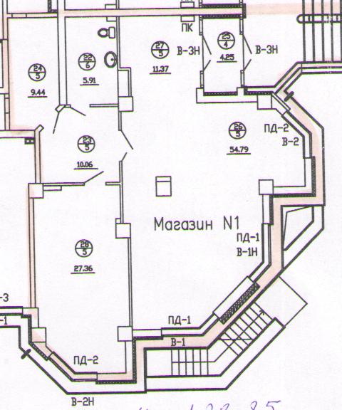 План помещения общая площадь 124 кв.м.